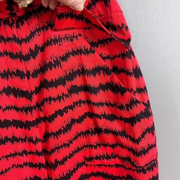 Whistles pants size 2 barrel Red Milla Animal print Cargo Limited Edition mobwfe - Picture 10 of 13